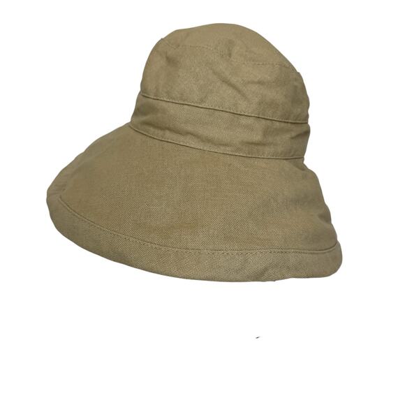 SCALA Wide Brim 100% Cotton Hat Adjustable UPF 50+ Packable Summer Vacation Tan - Picture 5 of 8